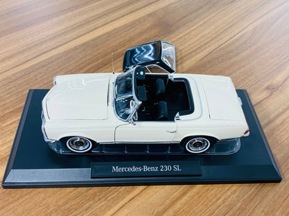 1/18 Metal Diecast - Norev Mercedes-Benz 230 SL 1963 in White (DB090)