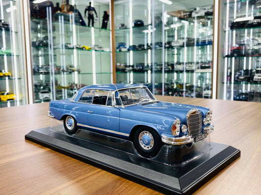 1/18 metal diecast Norev Mercedes Benz 280 SE Coupe 1969 blue Metallic scale Model Car