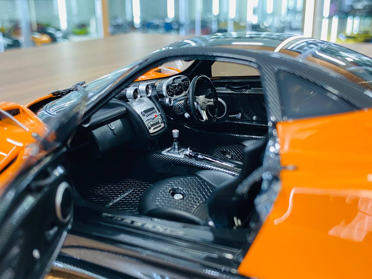 1/18 Diecast Model Almost Real Pagani Zonda F - Orange (Full Opening)