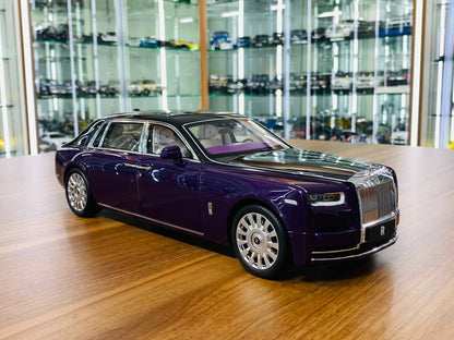 1/18 Diecast Kengfai Rolls Royce Phantom VIII - Purple/Black