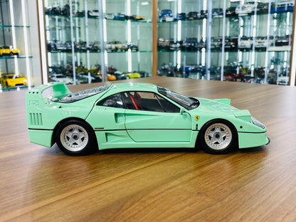 Kyosho Ferrari F40 - 1/18 Diecast, Full Opening, Limited Edition, Mint Green