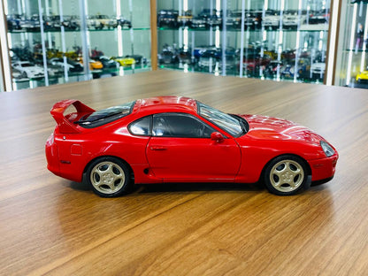 1/18 Diecast Toyota Supra MK4 Red Solido Scale Model Car