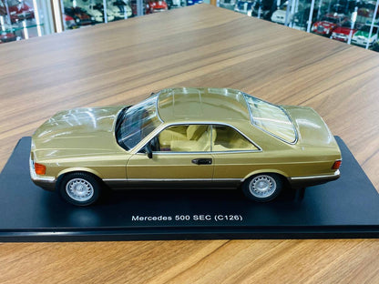 1/18 Diecast KK Scale Mercedes Benz 500 SEC ( C126 ) Gold