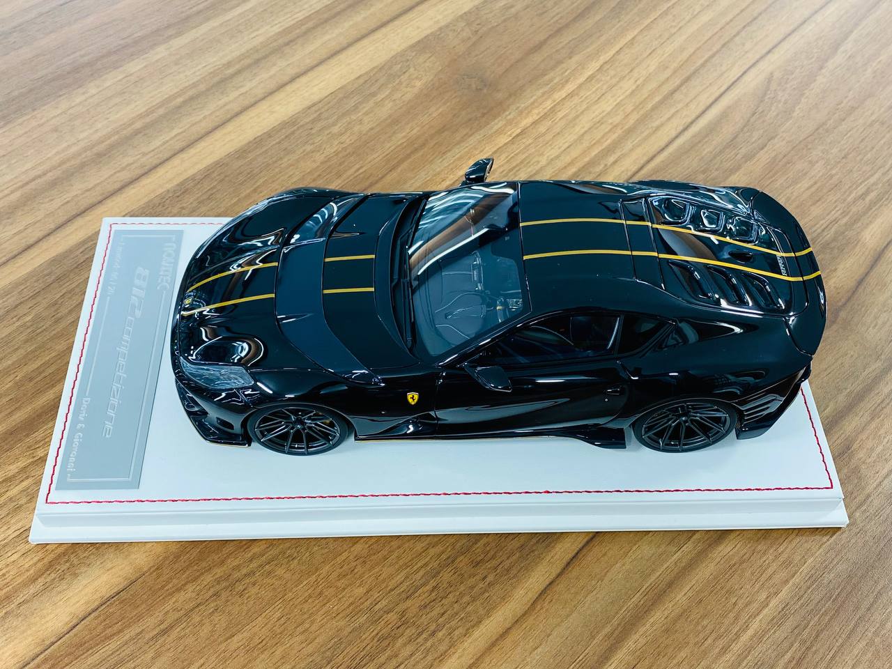 Davis & Giovanni Ferrari 812 Competizione Novitec | 1/18 Resin Black Metallic with Gold Accents, Limited to 20 Pieces