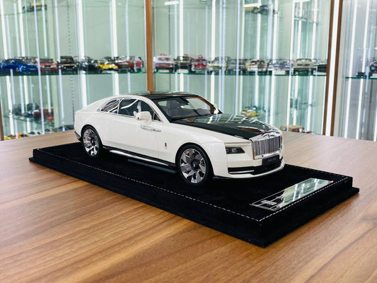 H&H Rolls Royce Spectre Resin Model - White & Black | 1/18 Scale