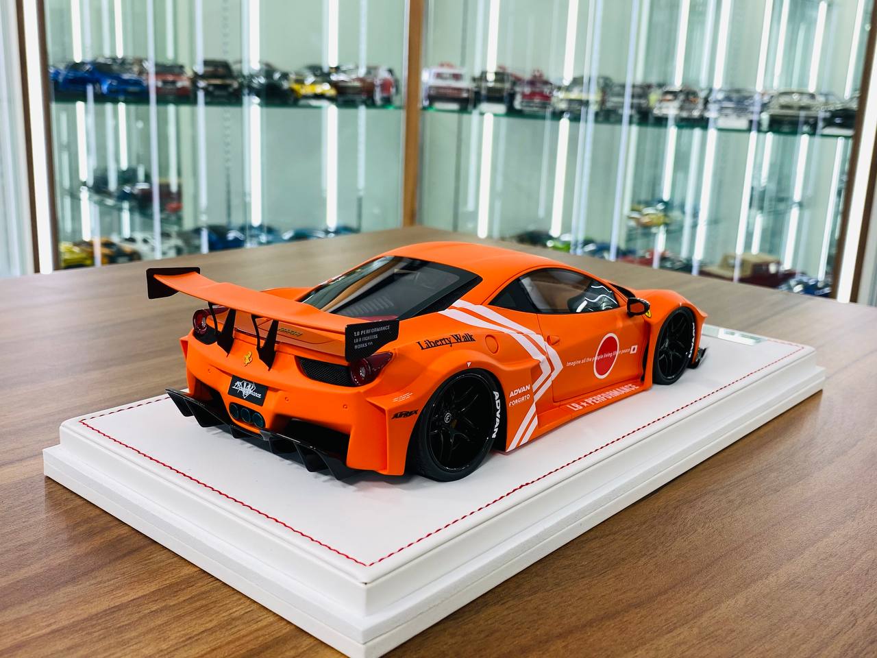 IVY Model Ferrari 458 GT Zero Fight LBWK Resin Model - Matt Orange | 1/18 Scale