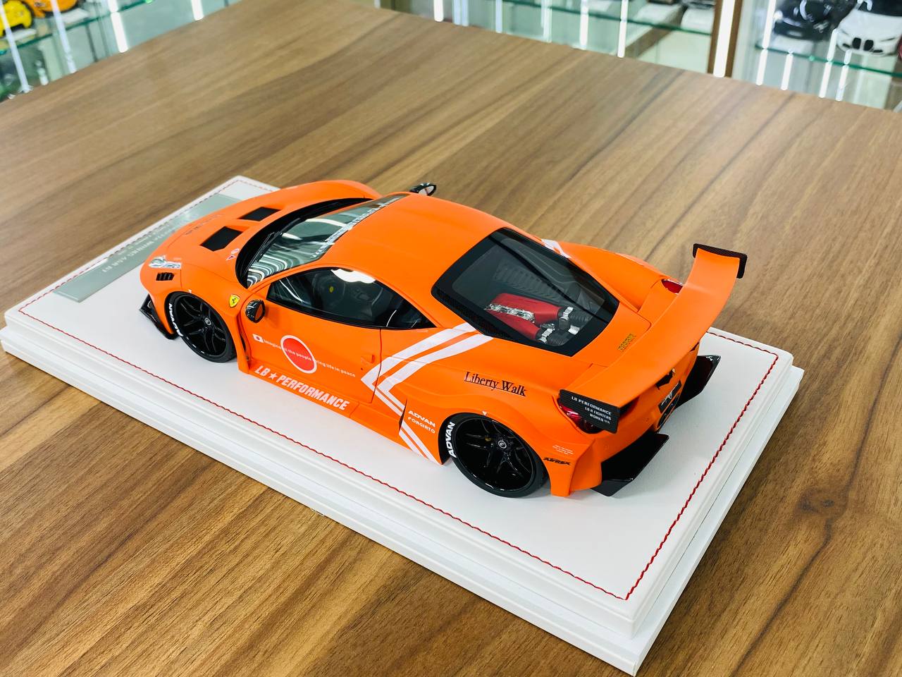 IVY Model Ferrari 458 GT Zero Fight LBWK Resin Model - Matt Orange | 1/18 Scale