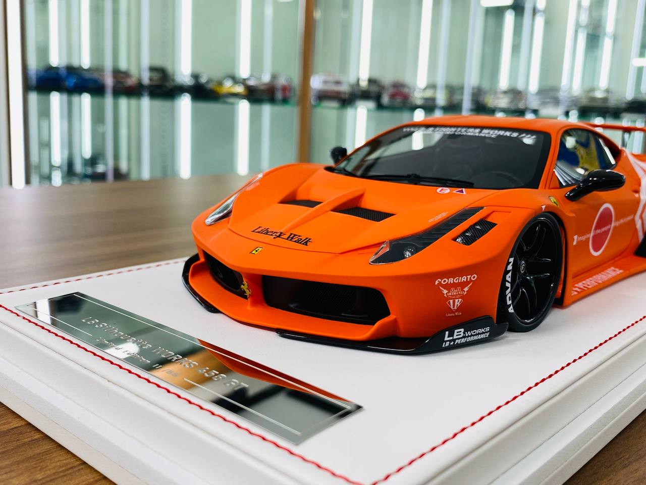 IVY Model Ferrari 458 GT Zero Fight LBWK Resin Model - Matt Orange | 1/18 Scale