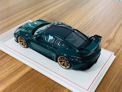 Davis & Giovanni Porsche 911 GT3 (992) Resin Model - Dark Green | 1/18 Scale