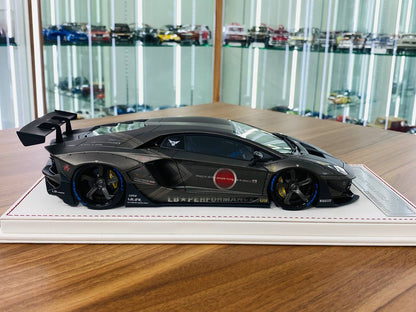 Davis & Giovanni Lamborghini Aventador 2.0 LB Performance Resin Model - Matt Dark Grey | 1/18