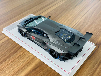 Davis & Giovanni Lamborghini Aventador 2.0 LB Performance Resin Model - Matt Dark Grey | 1/18