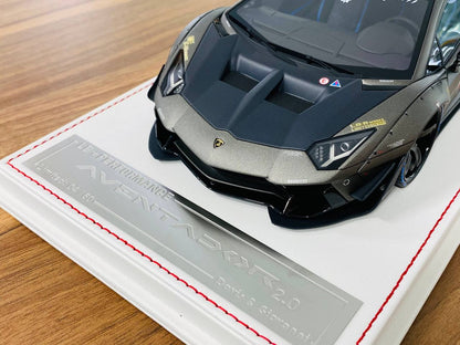 Davis & Giovanni Lamborghini Aventador 2.0 LB Performance Resin Model - Matt Dark Grey | 1/18