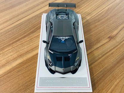 Davis & Giovanni Lamborghini Aventador 2.0 LB Performance Resin Model - Matt Dark Grey | 1/18