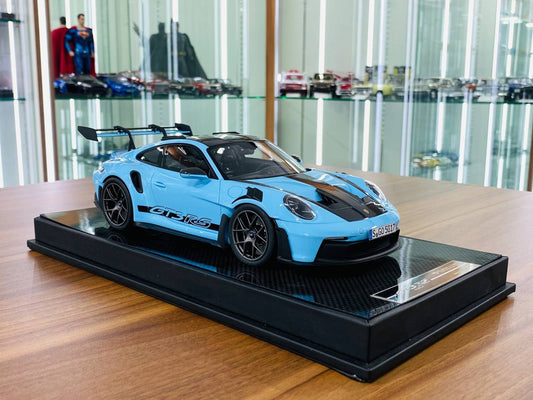 1/18 Resin - Timothy & Pierre Porsche 911 GT3 RS Weissach Package, Gulf Blue, Limited 29 Pcs
