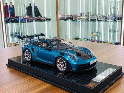 1/18 Resin - Timothy & Pierre Porsche 911 GT3 RS Weissach Package, Ipariema Blue Metallic, Limited Edition