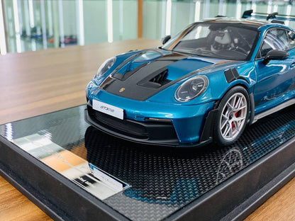 1/18 Resin - Timothy & Pierre Porsche 911 GT3 RS Weissach Package, Ipariema Blue Metallic, Limited Edition