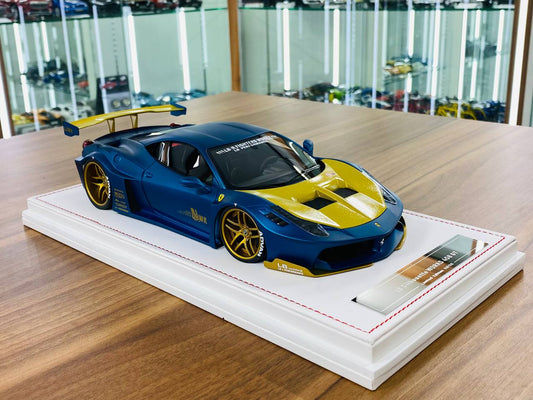 1/18 Resin Model - IVY Models Ferrari LB Silhouette WORKS 458 GT in Matt Blue, Limited to 50 Pieces