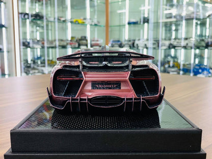 1/18 Resin Model Timothy & Pierre Limited Edition Bugatti Centuria Signed by Kourosh MANSORY White/Passion Pink