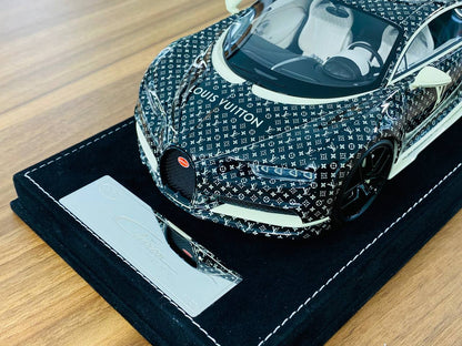 1/18 Resin - H&H Bugatti Chiron Sport LOUIS VUITTON in Fashion Style III LV Decal, Limited to 30 Pcs