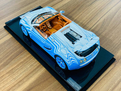 1/18 Resin - H&H Bugatti Veyron Grand Sport Vitesse 16.4 in White/Blue Brown, Limited to 66 Pieces