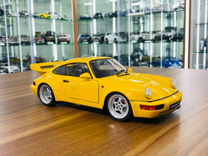 1/18 Diecast Porsche 911 3.8 RS Yellow Solido Miniature Model Car