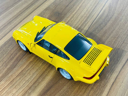 1/18 Diecast Porsche 911 3.8 RS Yellow Solido Miniature Model Car