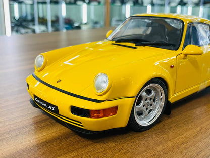 1/18 Diecast Porsche 911 3.8 RS Yellow Solido Miniature Model Car