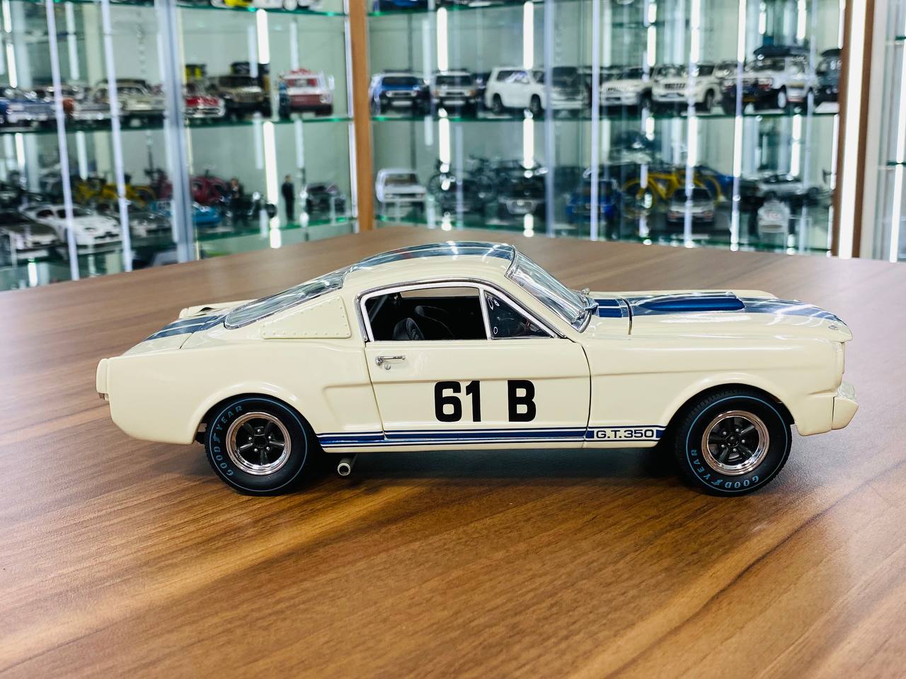 1/18 Diecast Model - ExactDetail Replicars Ford Mustang GT 350 Jerry Titus Shelby R-Model #61 B in White, Limited Edition