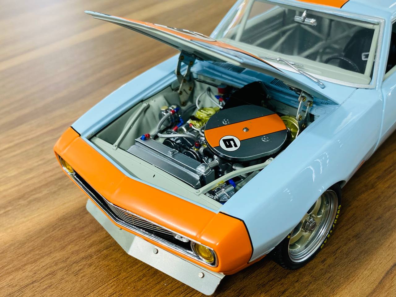 1/18 Diecast GMP Chevrolet Camaro 1968 Street Fighter in Gulf Livery (Limited Edition - 1260 pcs)