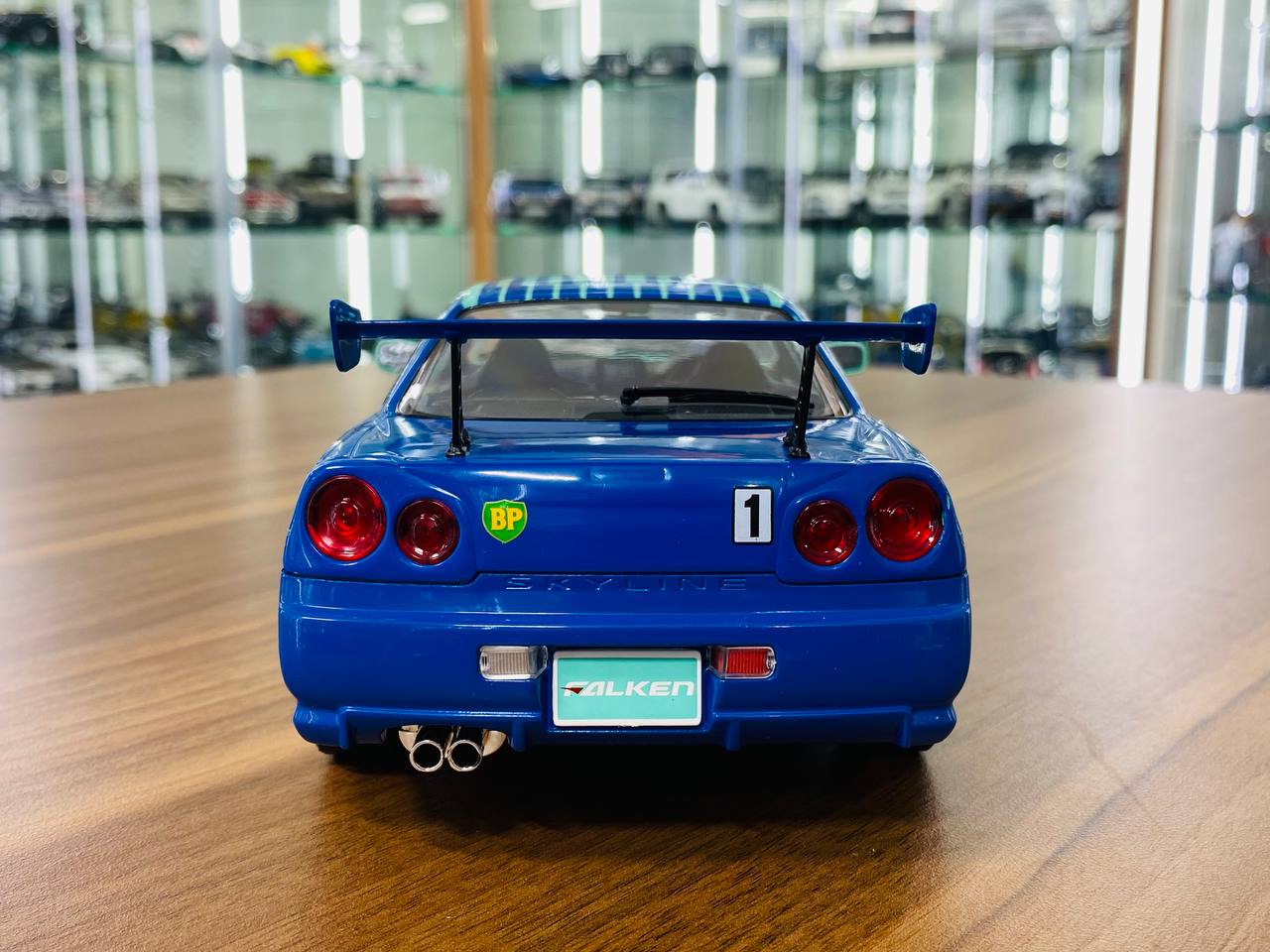 1/18 Diecast Solido Nissan Skyline GT-R R34 2001 Falcon #1 in Falcon Blue