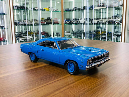 1/18 Diecast Model - GMP Plymouth Road Runner 1970 in Blue, Full Opening