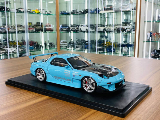 1/18 Resin Model - Ignition Model Mazda RX-7 RE Super G (FD3S) in Light Blue, Limited Edition