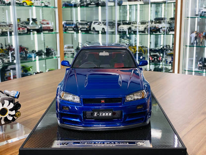 1/12 Resin Model - Motor Helix Nissan Skyline GT-R R34 Nismo Z-tune in Blue, Limited Edition (50 Pieces)