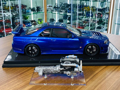 1/12 Resin Model - Motor Helix Nissan Skyline GT-R R34 Nismo Z-tune in Blue, Limited Edition (50 Pieces)