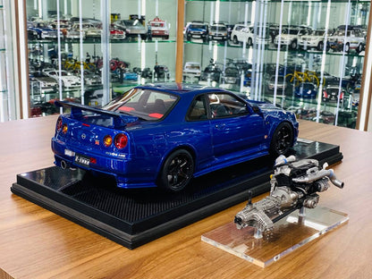 1/12 Resin Model - Motor Helix Nissan Skyline GT-R R34 Nismo Z-tune in Blue, Limited Edition (50 Pieces)