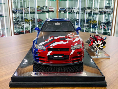 1/12 Resin Model - Motor Helix Nissan Skyline Nismo GT-R R34 R-tune Launch Version TAS in TAS 2000, Limited to 30 Pieces