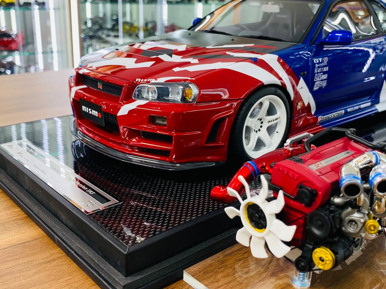 1/12 Resin Model - Motor Helix Nissan Skyline Nismo GT-R R34 R-tune Launch Version TAS in TAS 2000, Limited to 30 Pieces