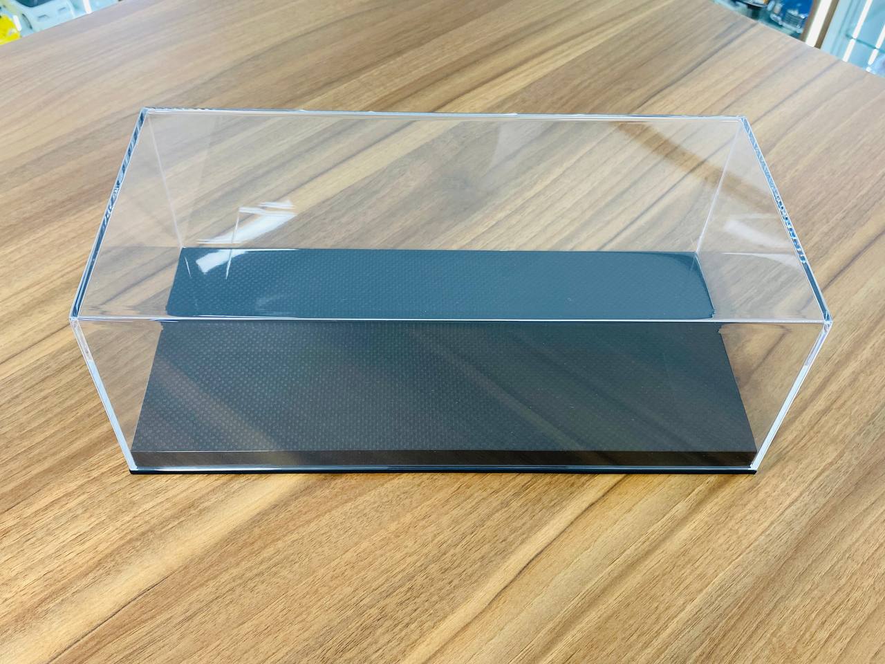 Premium Acrylic Display Case with Carbon Fiber Base - 12" x 15" x 32.3" | Perfect Size for Your Collectibles!