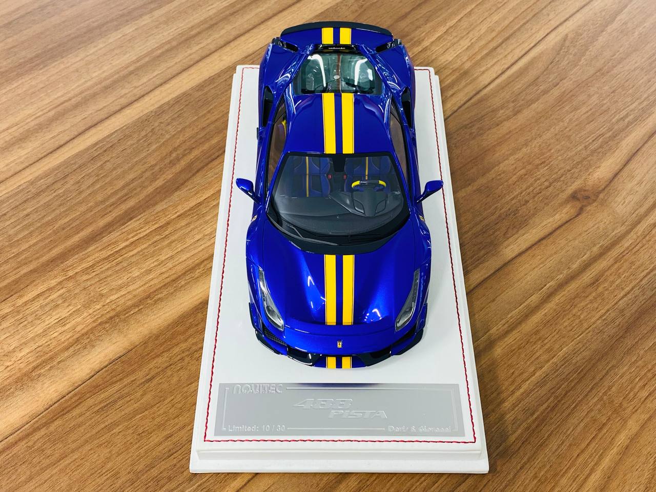 1/18 Resin Davis & Giovanni Ferrari 488 Pista in Metallic Purple - Limited Edition