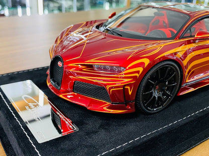 1/18 Resin H&H Bugatti Chiron Super Sport 300+ in Volcanic Red/Orange - Limited Edition