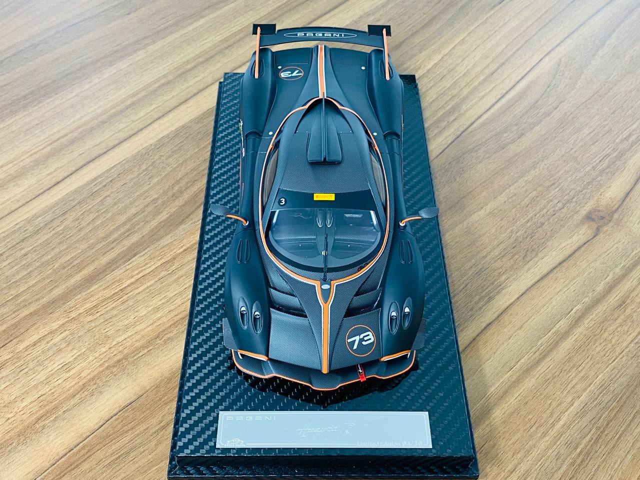 Exclusive VIP Model Pagani Huayra R #73 [ Resin matt black | Limited Edition ]