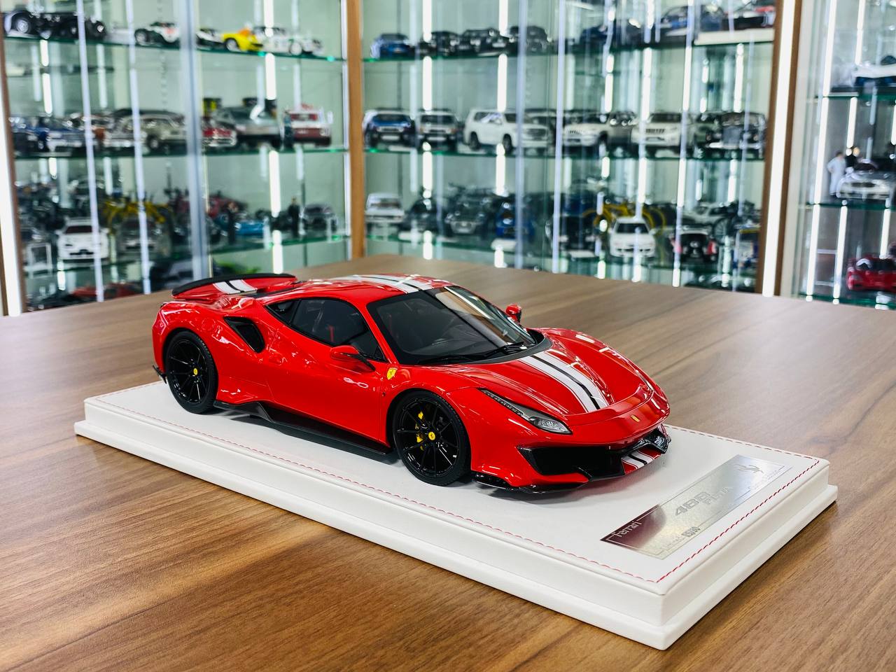 1/18 Resin Model by Makeup | Ferrari 488 Pista Japan Version in Red, Limited Edition of 30