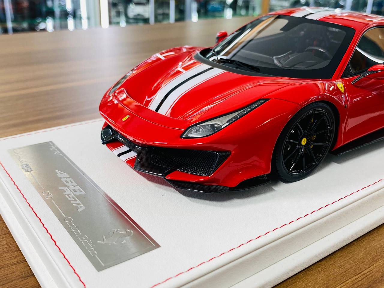 1/18 Resin Model by Makeup | Ferrari 488 Pista Japan Version in Red, Limited Edition of 30