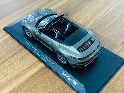 1/18 Diecast Model - Minichamps Porsche 911 Carrera 4S Cabriolet (2019) in Green Metallic, Limited Edition