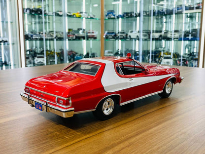 1/18 Resin Model - Greenlight Ford Gran Torino 1976 "Starsky & Hutch" in Red, Limited Edition