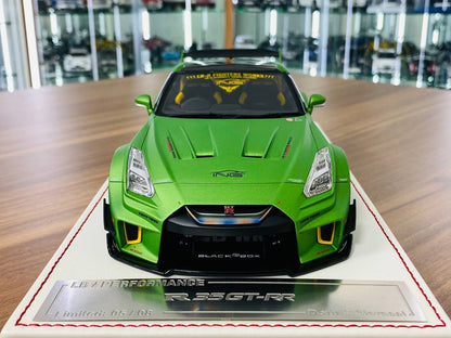 1/18 resin Nissan R35 GT-RR LBWK in Matt Metallic Green, Zero Fighter, limited to 8 pieces