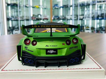 1/18 resin Nissan R35 GT-RR LBWK in Matt Metallic Green, Zero Fighter, limited to 8 pieces