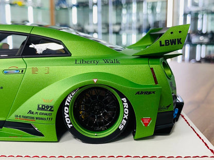 1/18 resin Nissan R35 GT-RR LBWK in Matt Metallic Green, Zero Fighter, limited to 8 pieces