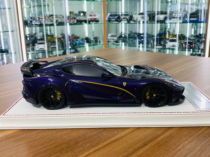 1/18 Resin Model - Davis & Giovanni Ferrari 812 N-Largo (Viola Hong Kong/Yellow Accents)