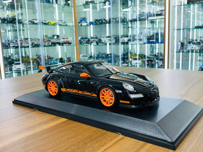 1/18 Diecast Minichamps - Porsche 911 GT3 RS 2007 - Black / Orange